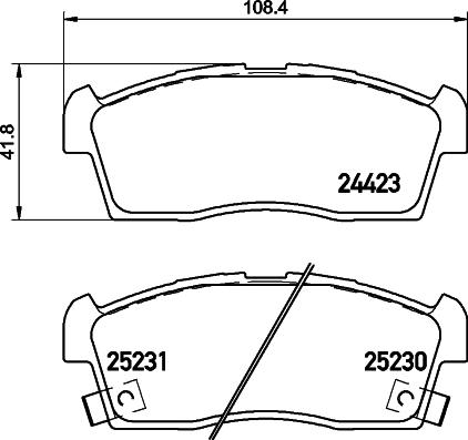 HELLA PAGID 8DB 355 016-111 - Brake Pad Set, disc brake autospares.lv