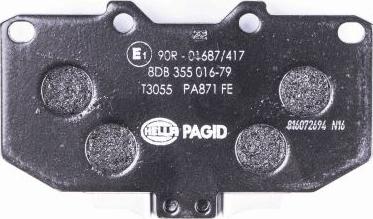 HELLA PAGID 8DB 355 016-791 - Brake Pad Set, disc brake autospares.lv