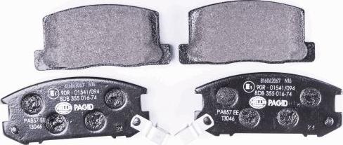 HELLA PAGID 8DB 355 016-741 - Brake Pad Set, disc brake autospares.lv