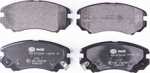 HELLA PAGID 8DB 355 010-991 - Brake Pad Set, disc brake autospares.lv