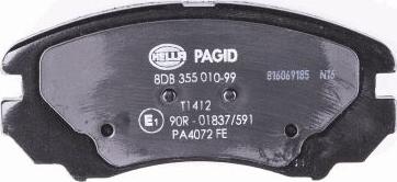 HELLA PAGID 8DB 355 010-991 - Brake Pad Set, disc brake autospares.lv