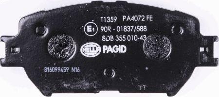 HELLA PAGID 8DB 355 010-431 - Brake Pad Set, disc brake autospares.lv