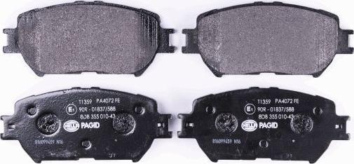 HELLA PAGID 8DB 355 010-431 - Brake Pad Set, disc brake autospares.lv