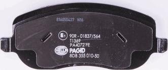 HELLA PAGID 8DB 355 010-501 - Brake Pad Set, disc brake autospares.lv