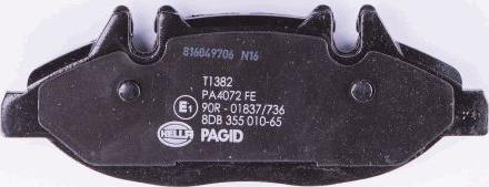 HELLA PAGID 8DB 355 010-651 - Brake Pad Set, disc brake autospares.lv