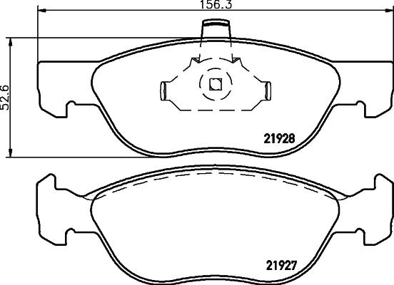 HELLA PAGID 8DB 355 010-181 - Brake Pad Set, disc brake autospares.lv