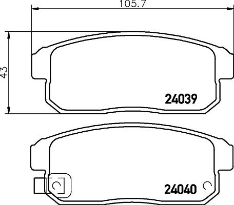 Woking D10087912 - Brake Pad Set, disc brake autospares.lv