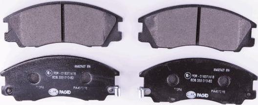 HELLA PAGID 8DB 355 010-821 - Brake Pad Set, disc brake autospares.lv