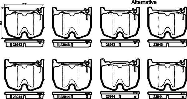 HELLA PAGID 8DB 355 010-381 - Brake Pad Set, disc brake autospares.lv