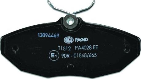 HELLA PAGID 8DB 355 011-961 - Brake Pad Set, disc brake autospares.lv