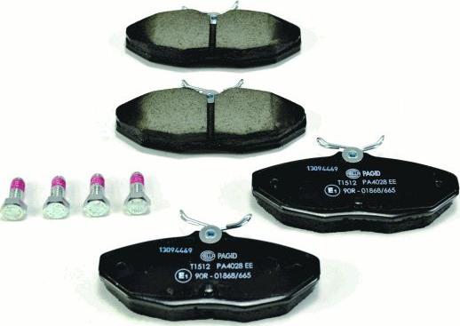 HELLA PAGID 8DB 355 011-961 - Brake Pad Set, disc brake autospares.lv