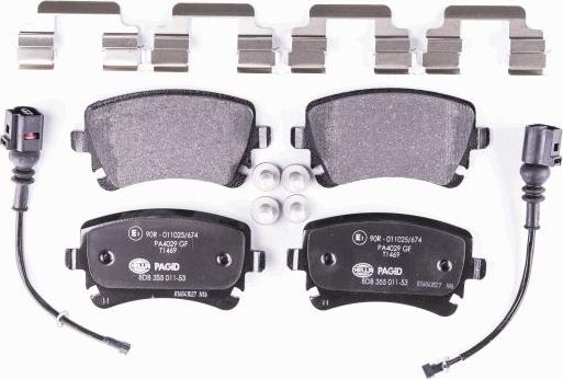 HELLA PAGID 8DB 355 011-531 - Brake Pad Set, disc brake autospares.lv