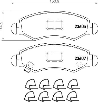 HELLA PAGID 8DB 355 011-691 - Brake Pad Set, disc brake autospares.lv