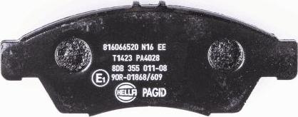 HELLA PAGID 8DB 355 011-081 - Brake Pad Set, disc brake autospares.lv