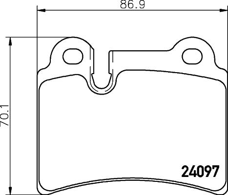 HELLA PAGID 8DB 355 011-861 - Brake Pad Set, disc brake autospares.lv