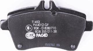 HELLA PAGID 8DB 355 011-381 - Brake Pad Set, disc brake autospares.lv