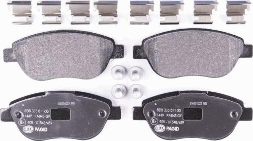 HELLA PAGID 8DB 355 011-331 - Brake Pad Set, disc brake autospares.lv