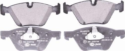 HELLA PAGID 8DB 355 011-321 - Brake Pad Set, disc brake autospares.lv