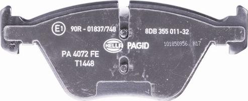 HELLA PAGID 8DB 355 011-321 - Brake Pad Set, disc brake autospares.lv