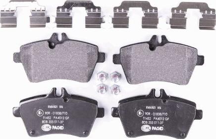 HELLA PAGID 8DB 355 011-371 - Brake Pad Set, disc brake autospares.lv