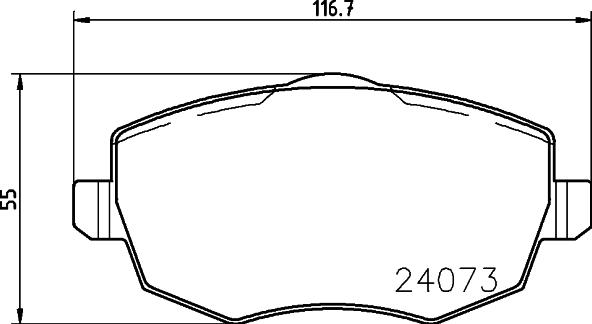 HELLA PAGID 8DB 355 011-221 - Brake Pad Set, disc brake autospares.lv