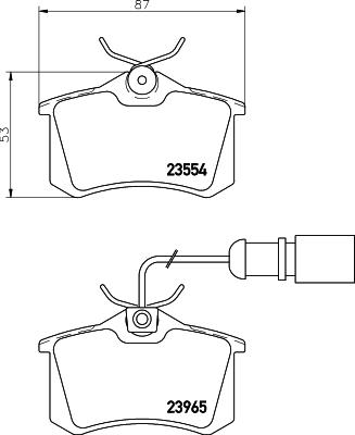 HELLA PAGID 8DB 355 018-601 - Brake Pad Set, disc brake autospares.lv