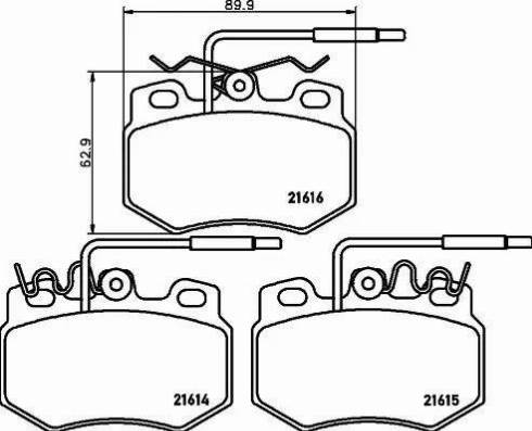 HELLA PAGID 8DB 355 018-091 - Brake Pad Set, disc brake autospares.lv