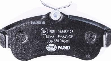 HELLA PAGID 8DB 355 018-011 - Brake Pad Set, disc brake autospares.lv