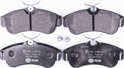 HELLA PAGID 8DB 355 018-011 - Brake Pad Set, disc brake autospares.lv