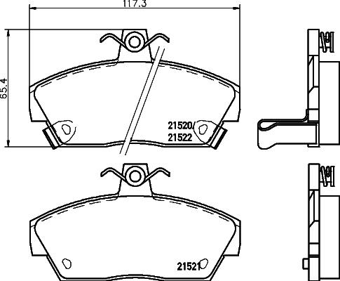 HELLA PAGID 8DB 355 018-161 - Brake Pad Set, disc brake autospares.lv