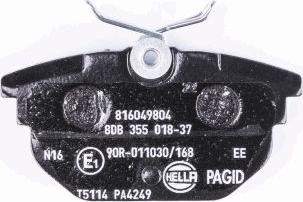 HELLA PAGID 8DB 355 018-371 - Brake Pad Set, disc brake autospares.lv