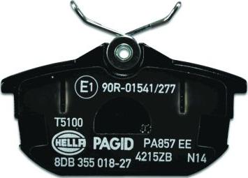 HELLA PAGID 8DB 355 018-271 - Brake Pad Set, disc brake autospares.lv