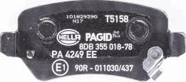 HELLA PAGID 8DB 355 018-781 - Brake Pad Set, disc brake autospares.lv