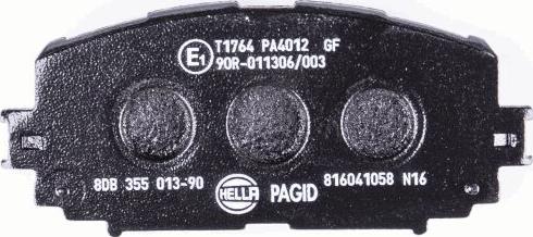 HELLA PAGID 8DB 355 013-901 - Brake Pad Set, disc brake autospares.lv