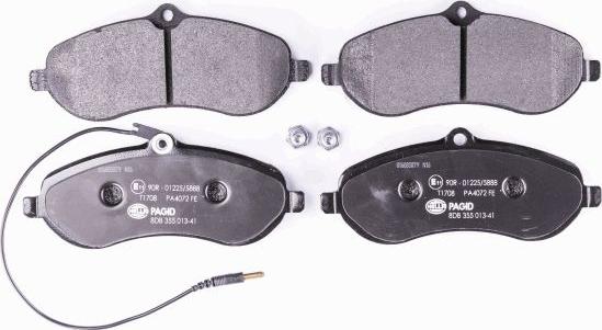 HELLA PAGID 8DB 355 013-411 - Brake Pad Set, disc brake autospares.lv