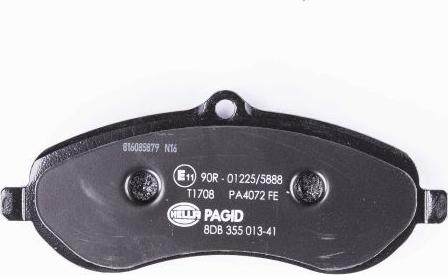 HELLA PAGID 8DB 355 013-411 - Brake Pad Set, disc brake autospares.lv