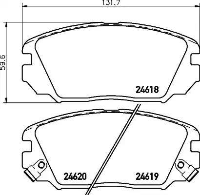 HELLA PAGID 8DB 355 013-531 - Brake Pad Set, disc brake autospares.lv