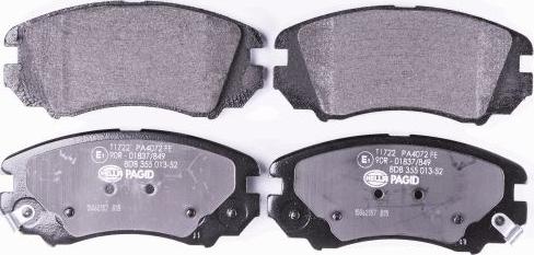 HELLA PAGID 8DB 355 013-521 - Brake Pad Set, disc brake autospares.lv