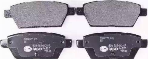 HELLA PAGID 8DB 355 013-691 - Brake Pad Set, disc brake autospares.lv