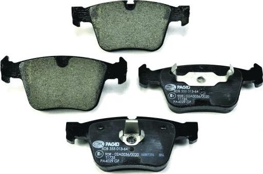 HELLA PAGID 8DB 355 013-641 - Brake Pad Set, disc brake autospares.lv