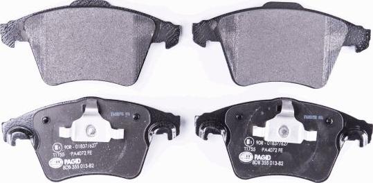 HELLA PAGID 8DB 355 013-821 - Brake Pad Set, disc brake autospares.lv