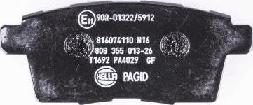 HELLA PAGID 8DB 355 013-261 - Brake Pad Set, disc brake autospares.lv