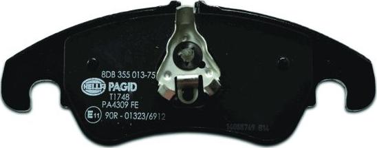 HELLA PAGID 8DB 355 013-751 - Brake Pad Set, disc brake autospares.lv