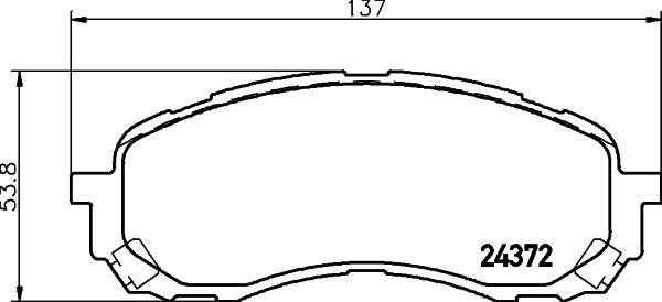 HELLA PAGID 8DB 355 012-451 - Brake Pad Set, disc brake autospares.lv