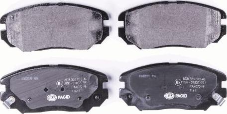 HELLA PAGID 8DB 355 012-461 - Brake Pad Set, disc brake autospares.lv