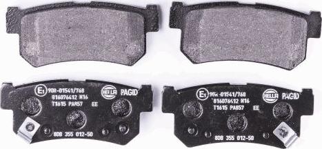 HELLA PAGID 8DB 355 012-501 - Brake Pad Set, disc brake autospares.lv