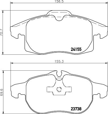 HELLA PAGID 8DB 355 012-681 - Brake Pad Set, disc brake autospares.lv