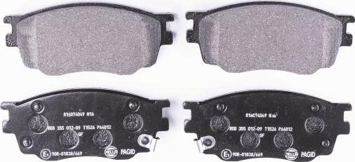 HELLA PAGID 8DB 355 012-091 - Brake Pad Set, disc brake autospares.lv