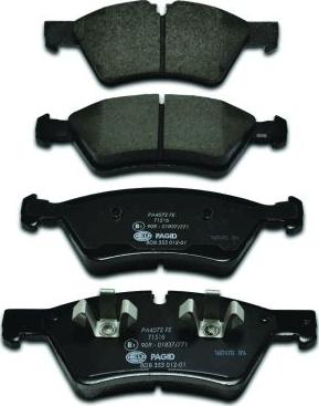 HELLA PAGID 8DB 355 012-011 - Brake Pad Set, disc brake autospares.lv