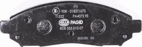 HELLA PAGID 8DB 355 012-071 - Brake Pad Set, disc brake autospares.lv